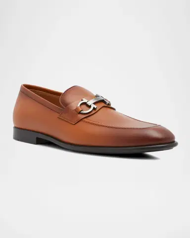 Ferragamo Men's Foster Gancini Bit Loafers | Thumbnail 4 Ferragamo Men's Foster Gancini Bit Loafers | Thumbnail 4