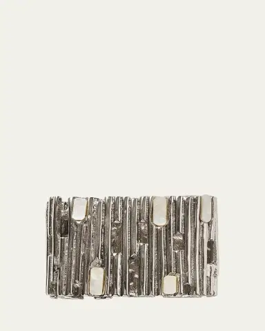 Kim Seybert Silver Matrix Napkin Ring | Thumbnail 2 Kim Seybert Silver Matrix Napkin Ring | Thumbnail 2