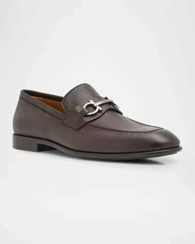 Ferragamo Men's Foster Gancini Bit Loafers | Thumbnail 2 Ferragamo Men's Foster Gancini Bit Loafers | Thumbnail 2