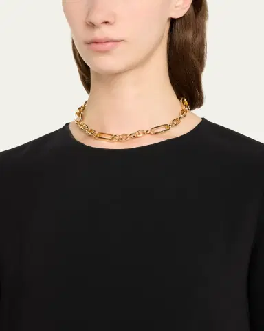 ben-amun Olivia Gold Oval Chain Link Necklace | Thumbnail 2 ben-amun Olivia Gold Oval Chain Link Necklace | Thumbnail 2