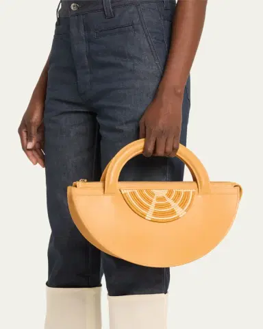 EILAF Medani XL Leather & Straw Top-Handle Bag | Thumbnail 2 EILAF Medani XL Leather & Straw Top-Handle Bag | Thumbnail 2