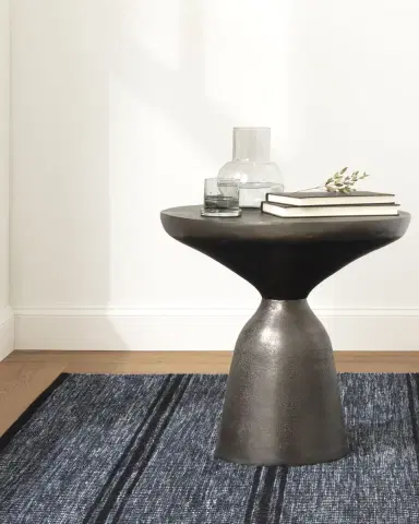 Annie Selke Malta Navy Handwoven Rug, 6'x 9' | Thumbnail 5 Annie Selke Malta Navy Handwoven Rug, 6'x 9' | Thumbnail 5