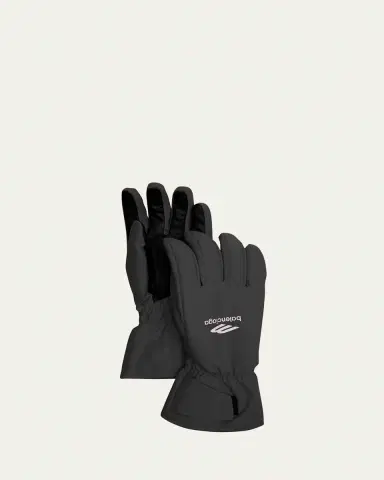Balenciaga Men's 3B Sports Icon Nylon and Leather Ski Gloves | Thumbnail 2 Balenciaga Men's 3B Sports Icon Nylon and Leather Ski Gloves | Thumbnail 2