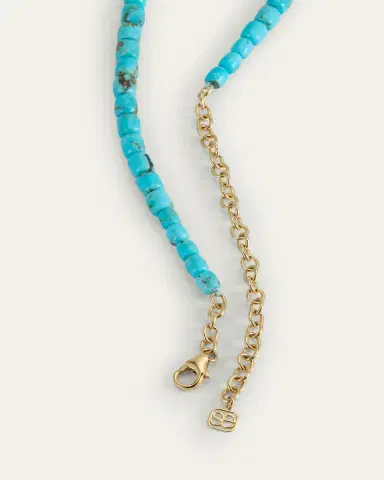 Sydney Evan Turquoise Barrels Rondelle Necklace | Thumbnail 4 Sydney Evan Turquoise Barrels Rondelle Necklace | Thumbnail 4