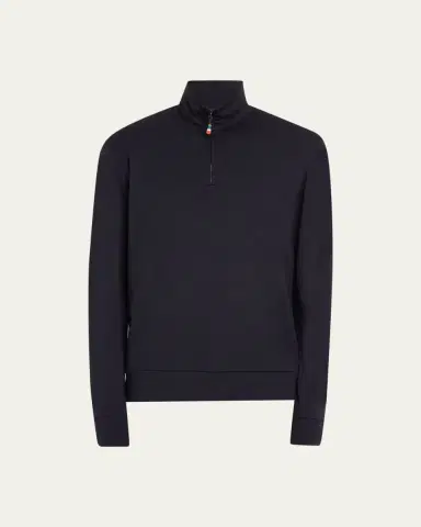 Orlebar Brown Men's Isar Quarter-Zip Sweatshirt | Thumbnail 5 Orlebar Brown Men's Isar Quarter-Zip Sweatshirt | Thumbnail 5