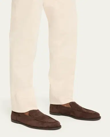 John Lobb Men's Pace Nubuck Penny Loafers | Thumbnail 2 John Lobb Men's Pace Nubuck Penny Loafers | Thumbnail 2