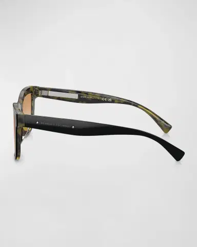 Brunello Cucinelli Logo Acetate Butterfly Sunglasses | Thumbnail 4 Brunello Cucinelli Logo Acetate Butterfly Sunglasses | Thumbnail 4