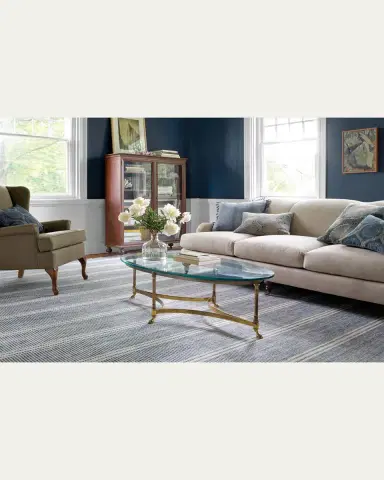 Annie Selke Malta Blue Handwoven Rug, 6' x 9' | Thumbnail 4 Annie Selke Malta Blue Handwoven Rug, 6' x 9' | Thumbnail 4