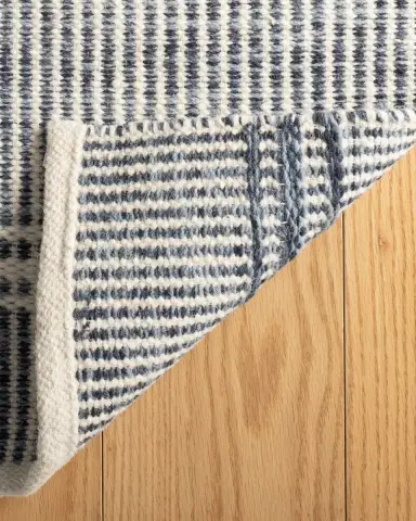 Annie Selke Malta Blue Handwoven Rug, 6' x 9' | Thumbnail 5 Annie Selke Malta Blue Handwoven Rug, 6' x 9' | Thumbnail 5