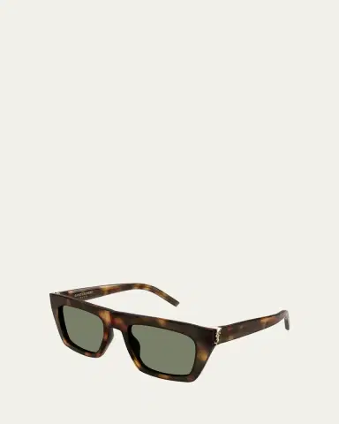 Saint Laurent YSL Acetate Flat-Top Rectangle Sunglasses | Thumbnail 2 Saint Laurent YSL Acetate Flat-Top Rectangle Sunglasses | Thumbnail 2