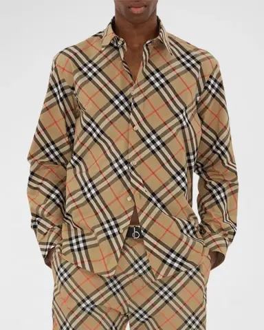 Burberry Men's Daniel Check Sport Shirt | Thumbnail 3 Burberry Men's Daniel Check Sport Shirt | Thumbnail 3
