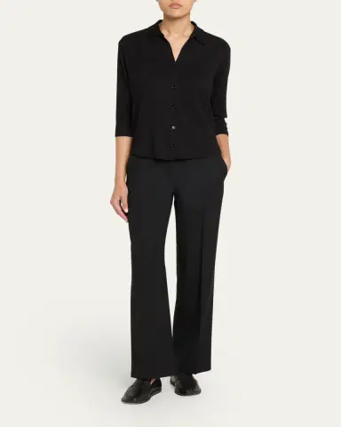 MAJESTIC FILATURES Soft Touch Semi-Relaxed Button-Front Shirt | Thumbnail 2 MAJESTIC FILATURES Soft Touch Semi-Relaxed Button-Front Shirt | Thumbnail 2