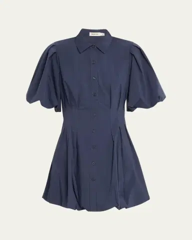 SIMKHAI Cleo Polin Balloon-Sleeve Pleated Mini Dress | Thumbnail 12 SIMKHAI Cleo Polin Balloon-Sleeve Pleated Mini Dress | Thumbnail 12