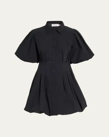 SIMKHAI Cleo Polin Balloon-Sleeve Pleated Mini Dress | Thumbnail 17 SIMKHAI Cleo Polin Balloon-Sleeve Pleated Mini Dress | Thumbnail 17