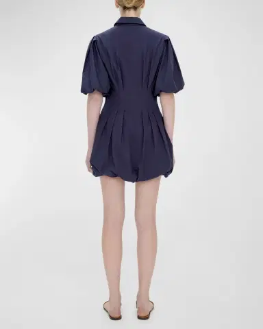 SIMKHAI Cleo Polin Balloon-Sleeve Pleated Mini Dress | Thumbnail 24 SIMKHAI Cleo Polin Balloon-Sleeve Pleated Mini Dress | Thumbnail 24