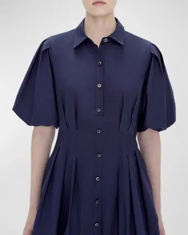 SIMKHAI Cleo Polin Balloon-Sleeve Pleated Mini Dress | Thumbnail 25 SIMKHAI Cleo Polin Balloon-Sleeve Pleated Mini Dress | Thumbnail 25