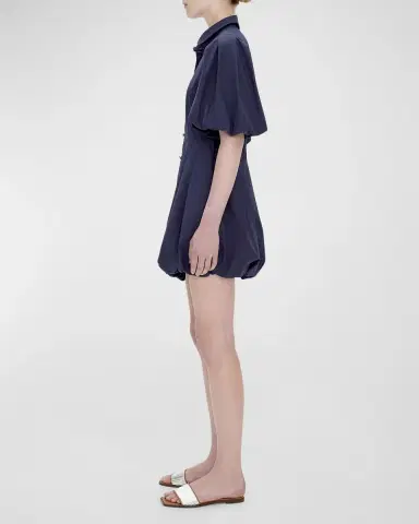 SIMKHAI Cleo Polin Balloon-Sleeve Pleated Mini Dress | Thumbnail 26 SIMKHAI Cleo Polin Balloon-Sleeve Pleated Mini Dress | Thumbnail 26