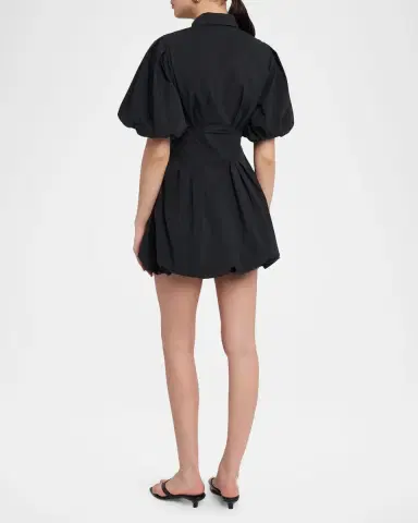 SIMKHAI Cleo Polin Balloon-Sleeve Pleated Mini Dress | Thumbnail 28 SIMKHAI Cleo Polin Balloon-Sleeve Pleated Mini Dress | Thumbnail 28