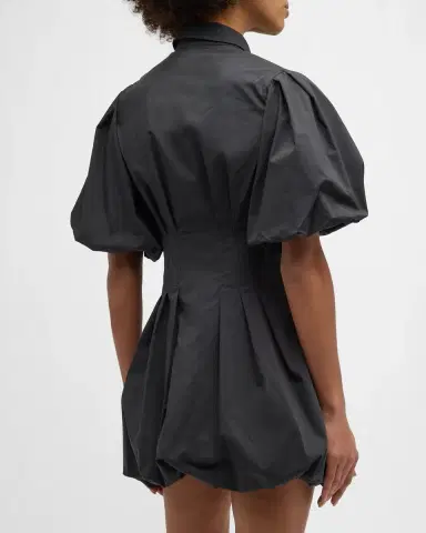 SIMKHAI Cleo Polin Balloon-Sleeve Pleated Mini Dress | Thumbnail 31 SIMKHAI Cleo Polin Balloon-Sleeve Pleated Mini Dress | Thumbnail 31