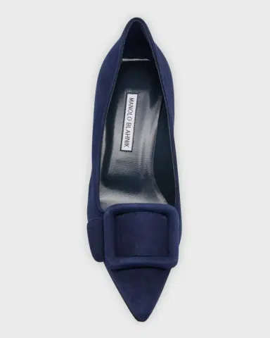 Manolo Blahnik Maysale Suede Buckle Pumps | Thumbnail 4 Manolo Blahnik Maysale Suede Buckle Pumps | Thumbnail 4