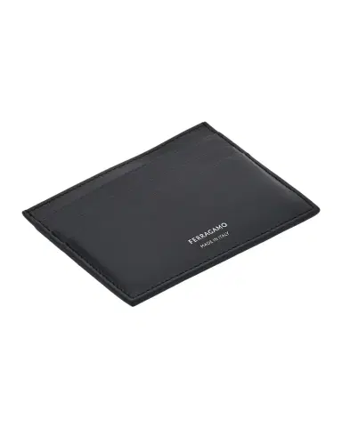 Ferragamo Men's Slim Leather Card Holder | Thumbnail 1 Ferragamo Men's Slim Leather Card Holder | Thumbnail 1