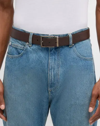 Ferragamo Men's Double Adjustable Square-Buckle Leather Belt | Thumbnail 1 Ferragamo Men's Double Adjustable Square-Buckle Leather Belt | Thumbnail 1