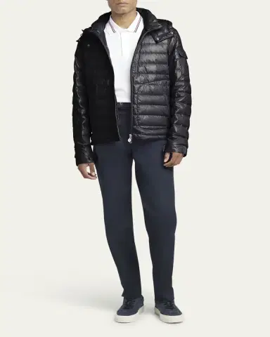 Moncler Men's Lauros Quilted Hooded Down Jacket | Thumbnail 2 Moncler Men's Lauros Quilted Hooded Down Jacket | Thumbnail 2