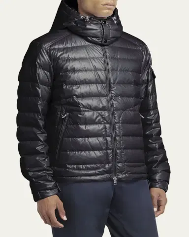 Moncler Men's Lauros Quilted Hooded Down Jacket | Thumbnail 4 Moncler Men's Lauros Quilted Hooded Down Jacket | Thumbnail 4