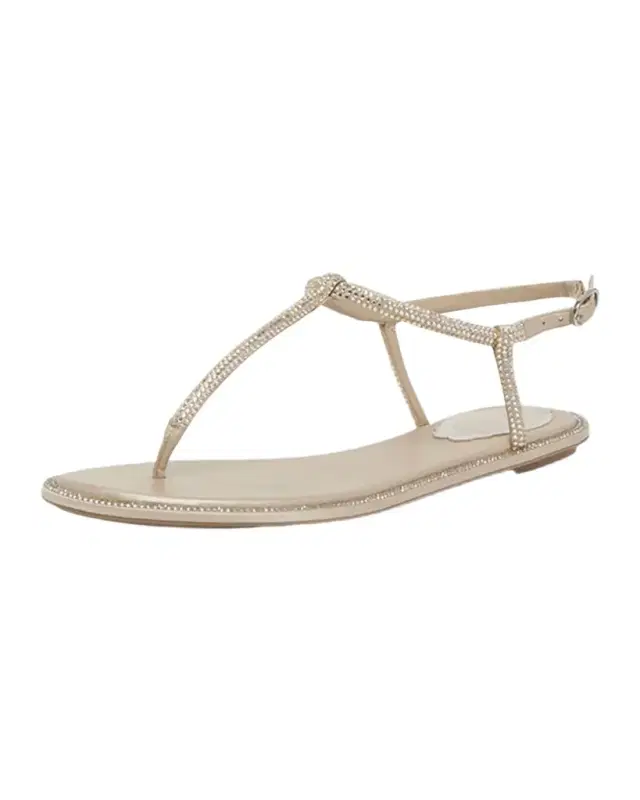 Strass T-Strap Thong Sandals Strass T-Strap Thong Sandals