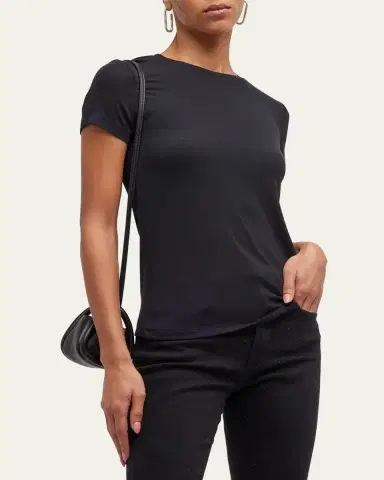 L'Agence Ressi Ribbed Short-Sleeve Tee | Thumbnail 4 L'Agence Ressi Ribbed Short-Sleeve Tee | Thumbnail 4