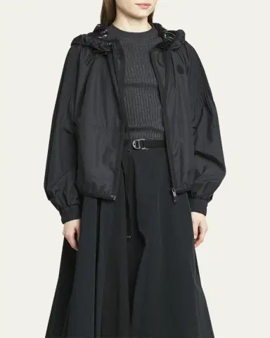 Moncler Auxonne Matte Hooded Windbreaker Jacket | Thumbnail 10 Moncler Auxonne Matte Hooded Windbreaker Jacket | Thumbnail 10