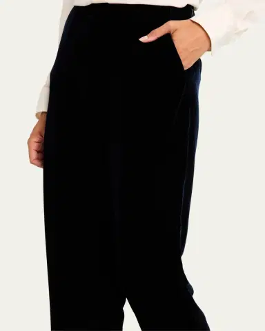 Giorgio Armani Mid-Rise Slim-Leg Velvet Trousers | Thumbnail 9 Giorgio Armani Mid-Rise Slim-Leg Velvet Trousers | Thumbnail 9