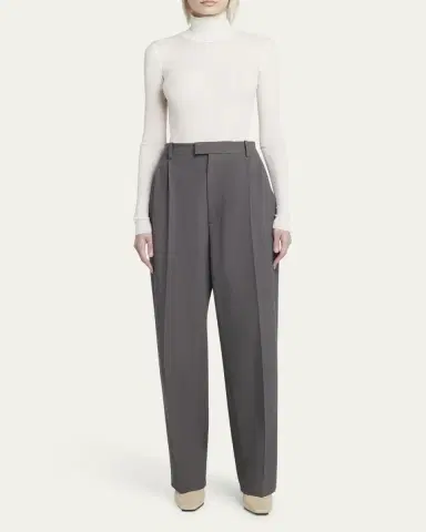 Bottega Veneta Tapered Wool Stretch Tricotine Trousers | Thumbnail 2 Bottega Veneta Tapered Wool Stretch Tricotine Trousers | Thumbnail 2