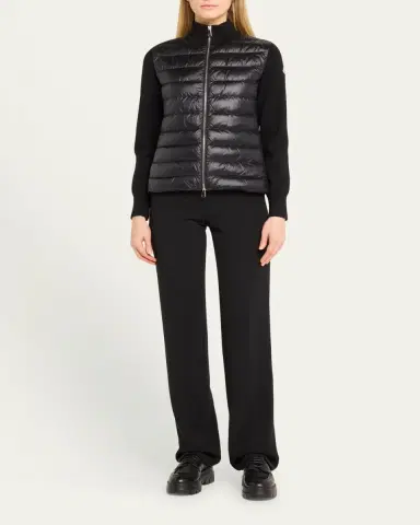 Moncler Hybrid Puffer Wool Cardigan | Thumbnail 2 Moncler Hybrid Puffer Wool Cardigan | Thumbnail 2