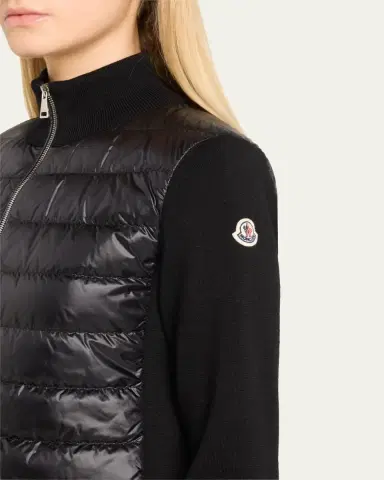 Moncler Hybrid Puffer Wool Cardigan | Thumbnail 5 Moncler Hybrid Puffer Wool Cardigan | Thumbnail 5