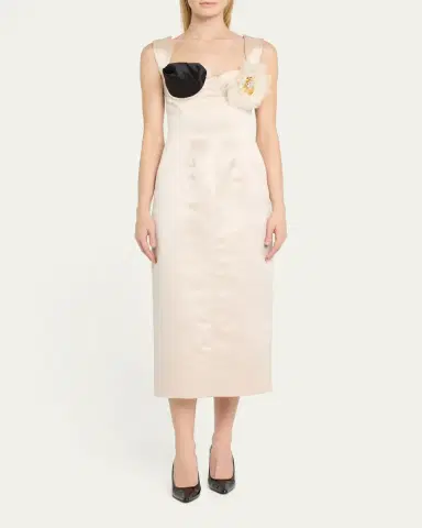 Harbison Flora Hera Floral Applique Midi Dress | Thumbnail 2 Harbison Flora Hera Floral Applique Midi Dress | Thumbnail 2