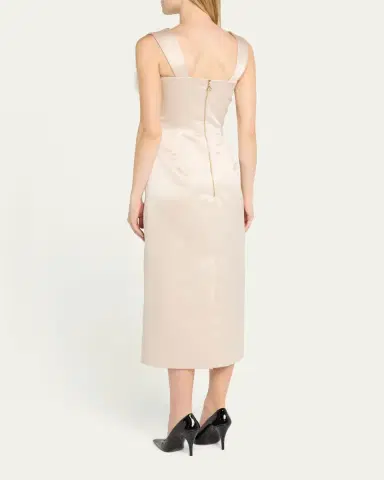 Harbison Flora Hera Floral Applique Midi Dress | Thumbnail 3 Harbison Flora Hera Floral Applique Midi Dress | Thumbnail 3