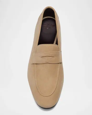 Bougeotte Flaneur Suede Penny Loafers | Thumbnail 4 Bougeotte Flaneur Suede Penny Loafers | Thumbnail 4