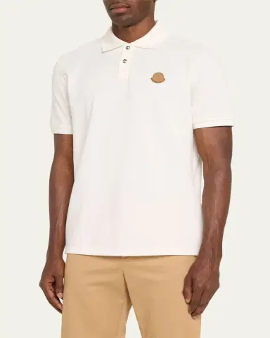 Moncler Men's Small Logo Polo Shirt | Thumbnail 4 Moncler Men's Small Logo Polo Shirt | Thumbnail 4