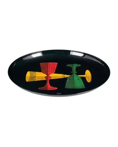 Fornasetti Bicchieri Oval Tray | Thumbnail 1 Fornasetti Bicchieri Oval Tray | Thumbnail 1