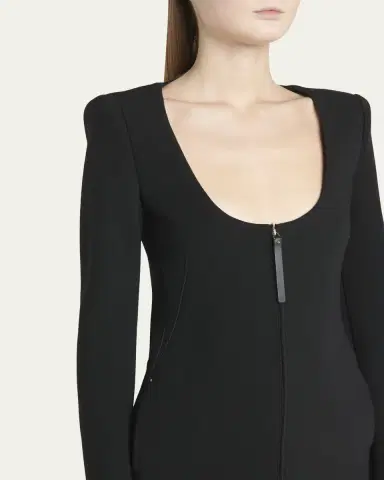 Giorgio Armani Double-Jersey Virgin Wool Zip Jacket | Thumbnail 5 Giorgio Armani Double-Jersey Virgin Wool Zip Jacket | Thumbnail 5