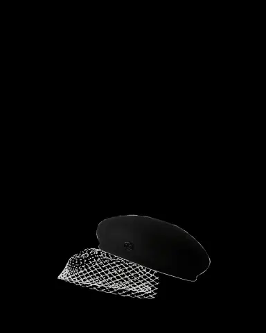 Maison Michel New Bonnie Black Veil Felt Beret | Thumbnail 2 Maison Michel New Bonnie Black Veil Felt Beret | Thumbnail 2