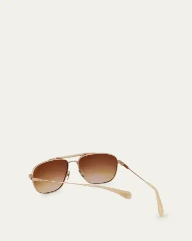Hoorsenbuhs Golden Titanium Aviator Sunglasses | Thumbnail 3 Hoorsenbuhs Golden Titanium Aviator Sunglasses | Thumbnail 3