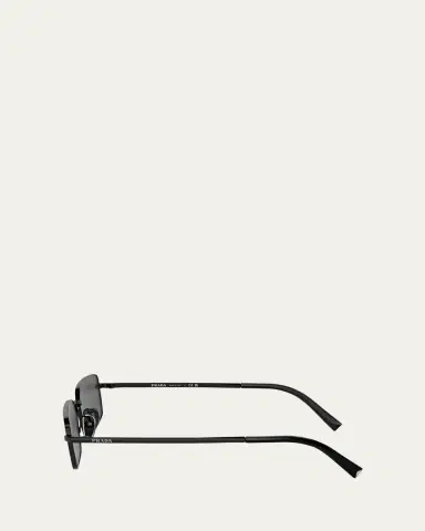 Prada Signature Steel & Plastic Rectangle Sunglasses | Thumbnail 3 Prada Signature Steel & Plastic Rectangle Sunglasses | Thumbnail 3