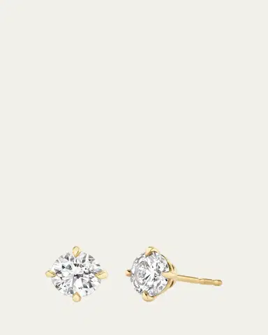 VRAI 14K Gold Brilliant Round Solitaire Lab Grown Diamond Stud Earrings, 3.00tcw | Thumbnail 4 VRAI 14K Gold Brilliant Round Solitaire Lab Grown Diamond Stud Earrings, 3.00tcw | Thumbnail 4