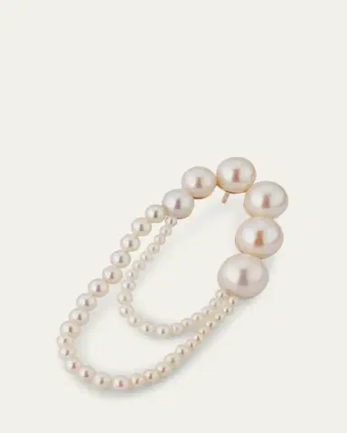 Sophie Bille Brahe Embrasse de Perle Graduated Loop Earrings, Single, Right | Thumbnail 3 Sophie Bille Brahe Embrasse de Perle Graduated Loop Earrings, Single, Right | Thumbnail 3