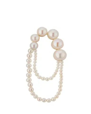 Sophie Bille Brahe Embrasse de Perle Graduated Loop Earrings, Single, Right | Thumbnail 1 Sophie Bille Brahe Embrasse de Perle Graduated Loop Earrings, Single, Right | Thumbnail 1