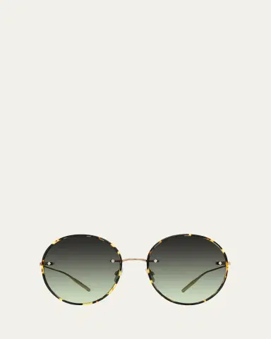 BARTON PERREIRA Rigby Havana Titanium & Acetate Round Sunglasses | Thumbnail 3 BARTON PERREIRA Rigby Havana Titanium & Acetate Round Sunglasses | Thumbnail 3