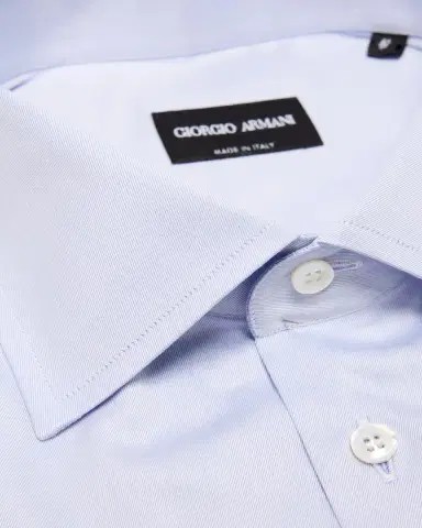 Giorgio Armani Men's Solid Cotton Dress Shirt | Thumbnail 3 Giorgio Armani Men's Solid Cotton Dress Shirt | Thumbnail 3