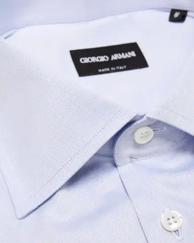 Giorgio Armani Men's Solid Cotton Dress Shirt | Thumbnail 1 Giorgio Armani Men's Solid Cotton Dress Shirt | Thumbnail 1
